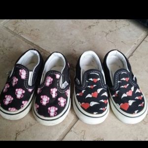 Genuine Kids Vans Slip On Canvas Shoes, Size 4